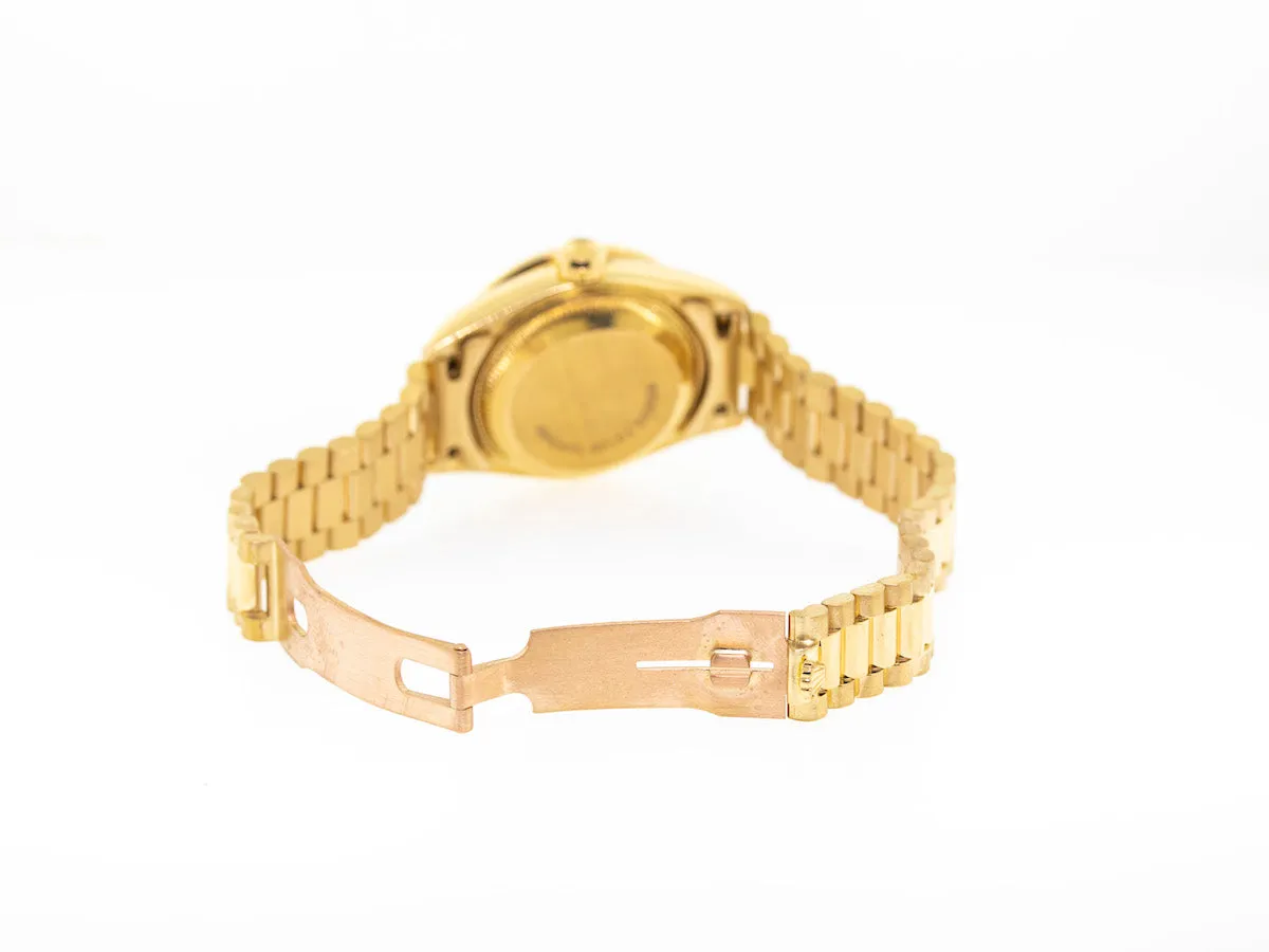 Rolex Lady-Datejust 26mm Yellow Gold Champagne Diamond Dial & Bezel 69138