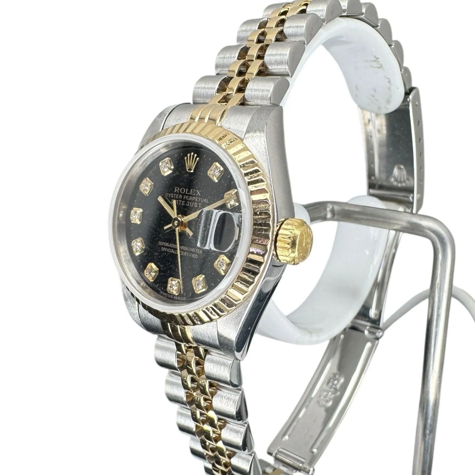 Rolex Lady-Datejust 69173 Black Dial w/ Diamonds
