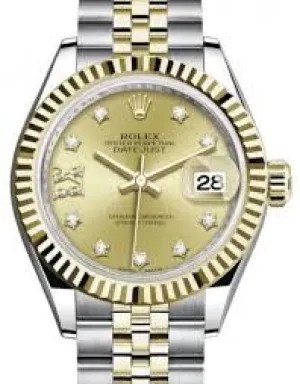 Rolex Lady Datejust Champagne Diamond Dial Automatic Steel and 18kt Yellow Gold Rolex Jubilee Watch 279173CRDJ
