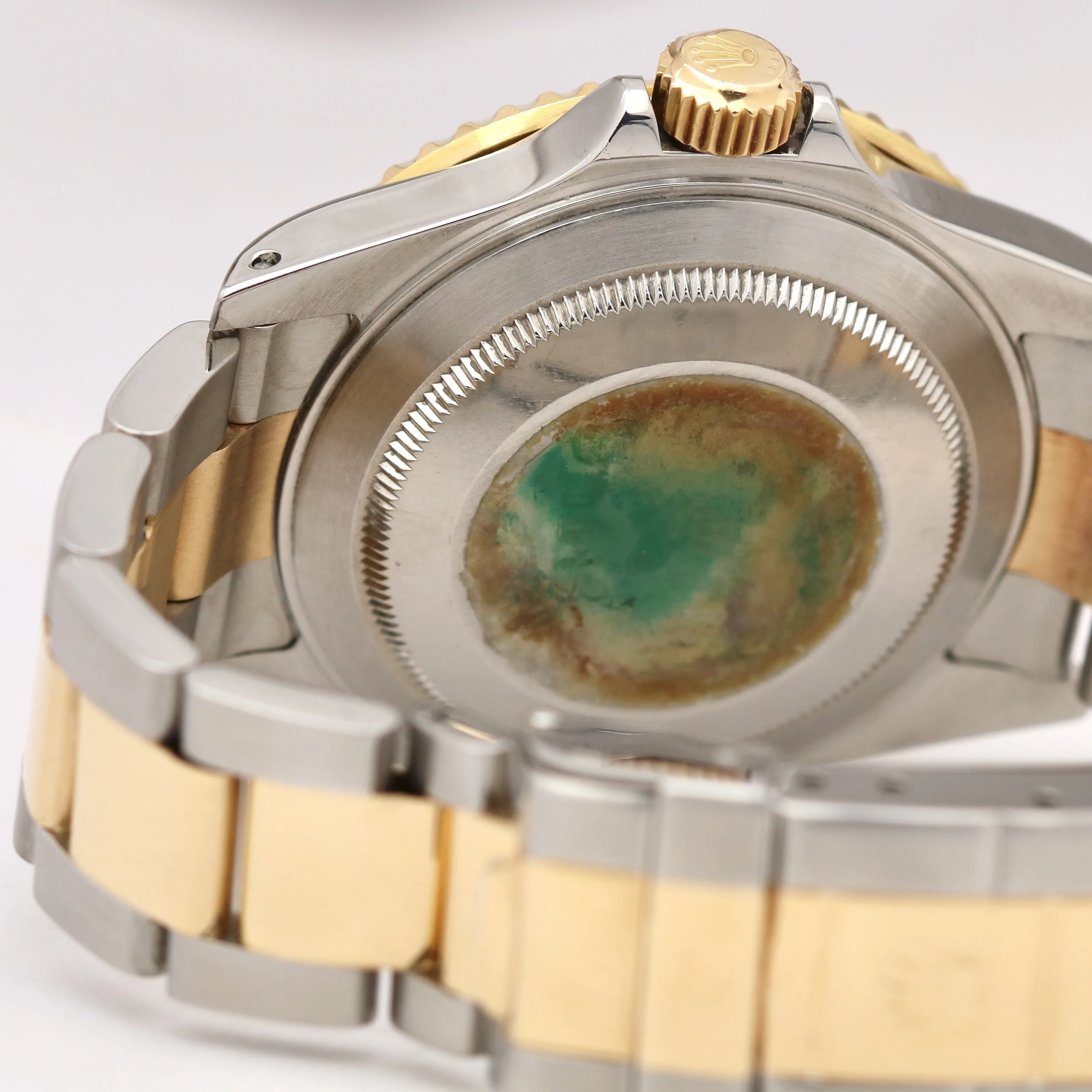 Rolex Submariner Two-Tone Stainless Steel 18K GOLD BUCKLE 16613 Date Watch