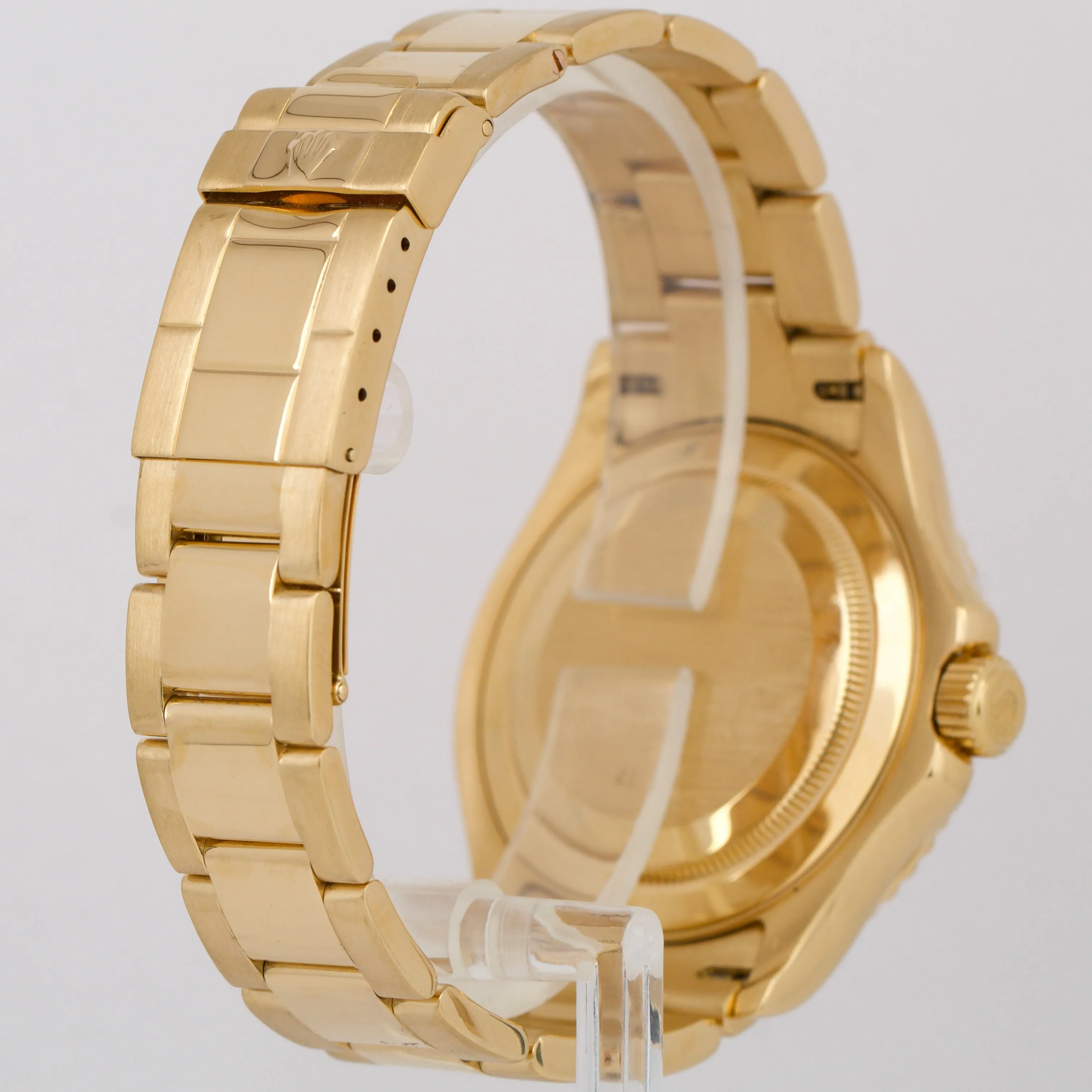 Rolex Yacht-Master 40 YM1 NO HOLES White 18K Yellow Gold Oyster 16628 40mm Watch