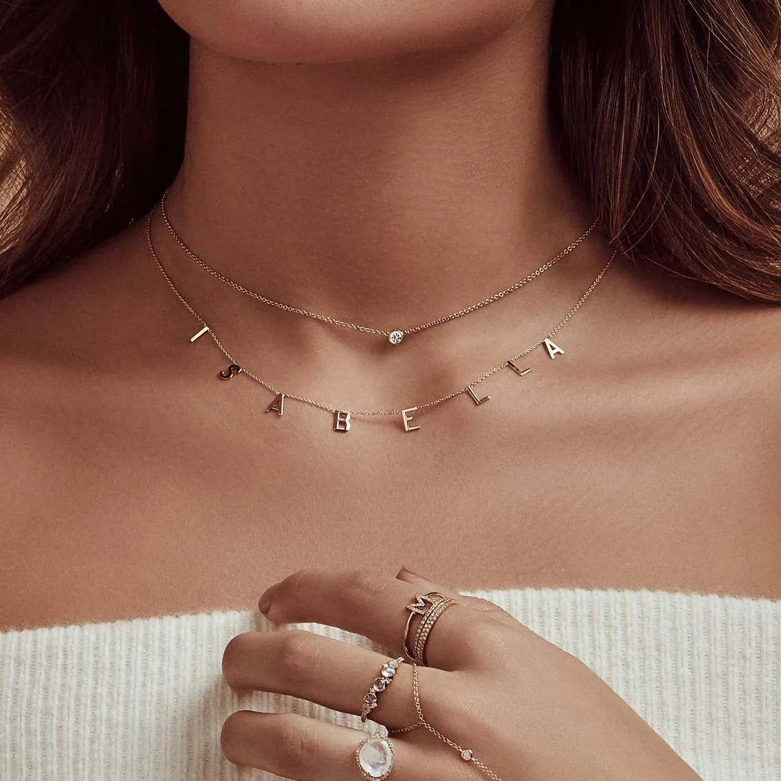 Round Diamond Bezel Necklace