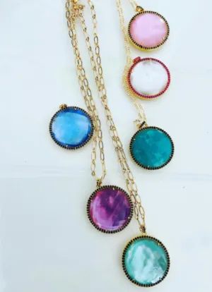 Round Pendant - violet