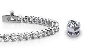 Round Prong Set Lab-Grown Diamond Tennis Bracelet with 5.00 ct.(finished) 3mm