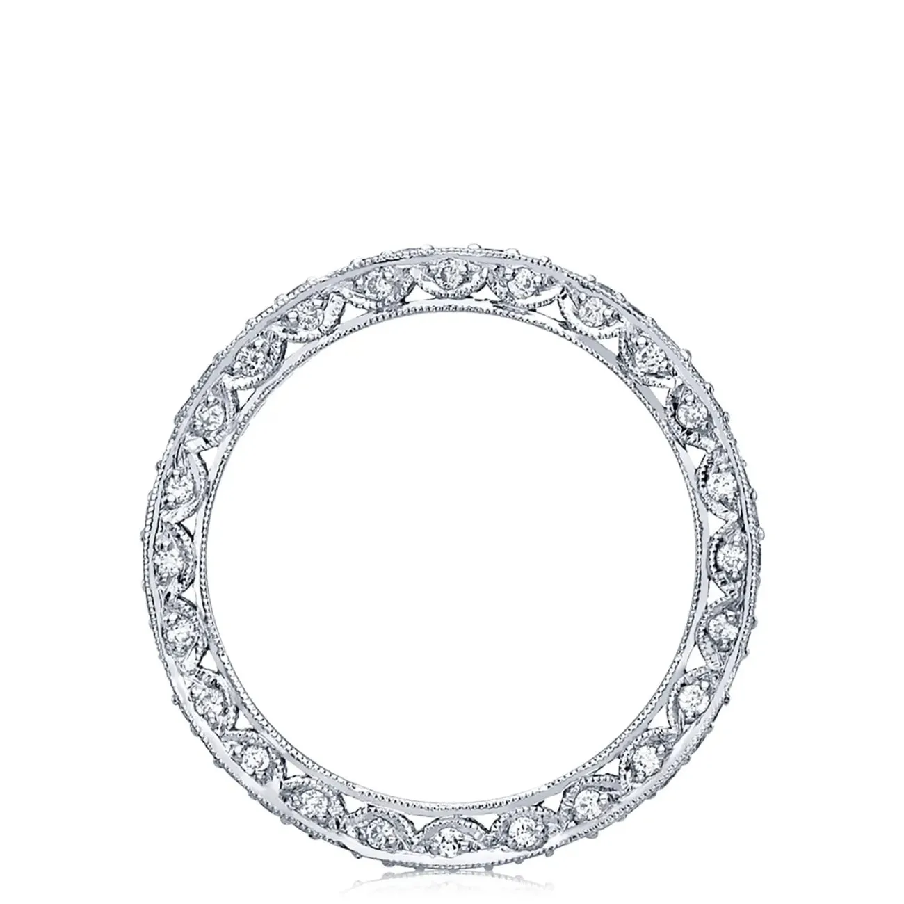 RoyalT Platinum Marquise Design Wedding Band Ring