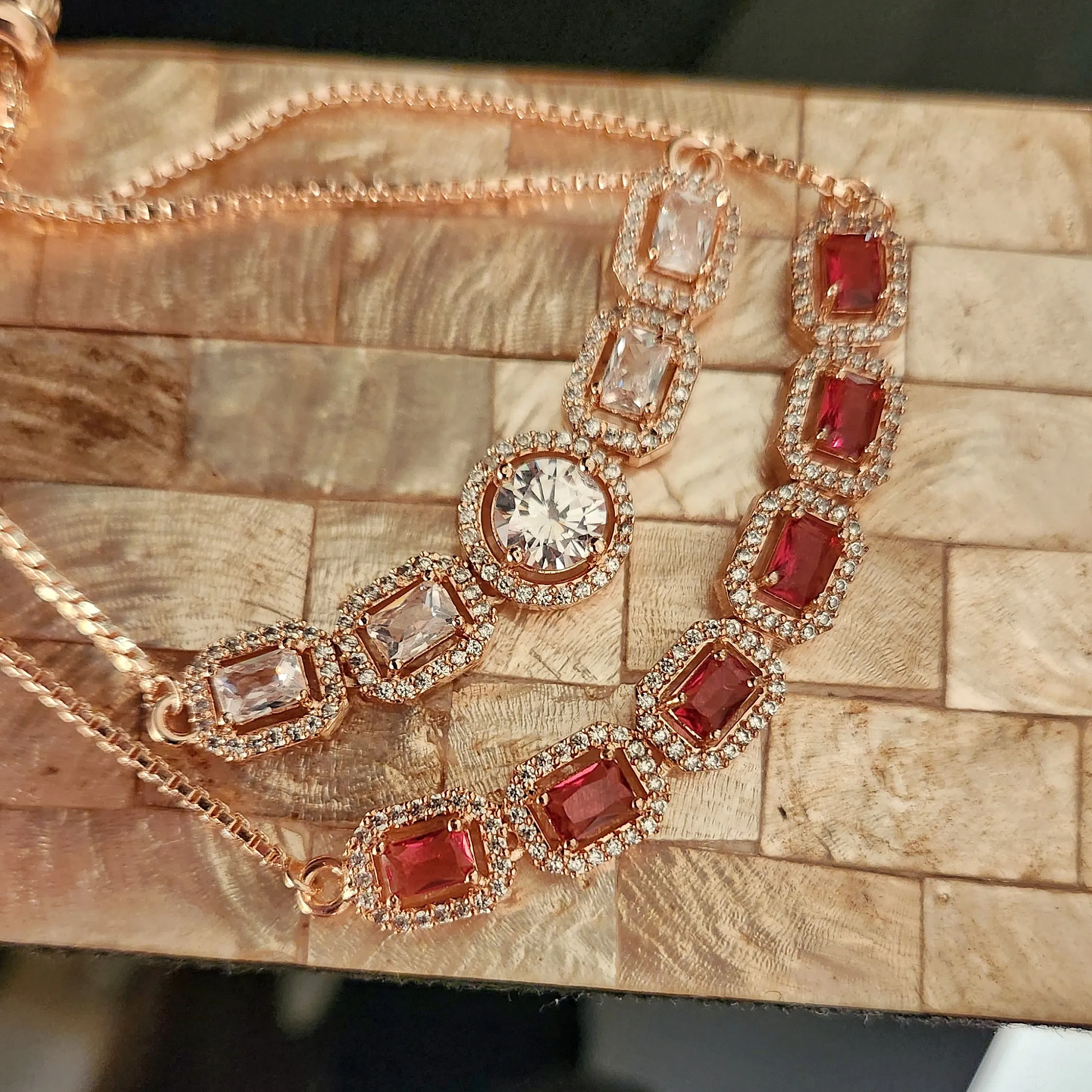 Ruby rose gold diamond Bracelet