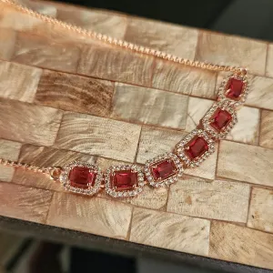 Ruby rose gold diamond Bracelet