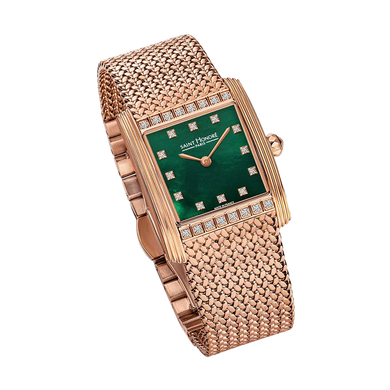 Saint Honore Palais Royal Women's Green Dial Rose Gold Watch