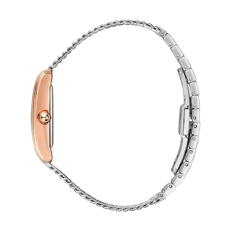 Saint Honore Palais Royal Women's Green MOP Dial Silver Rose Gold Watch