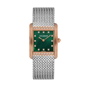 Saint Honore Palais Royal Women's Green MOP Dial Silver Rose Gold Watch