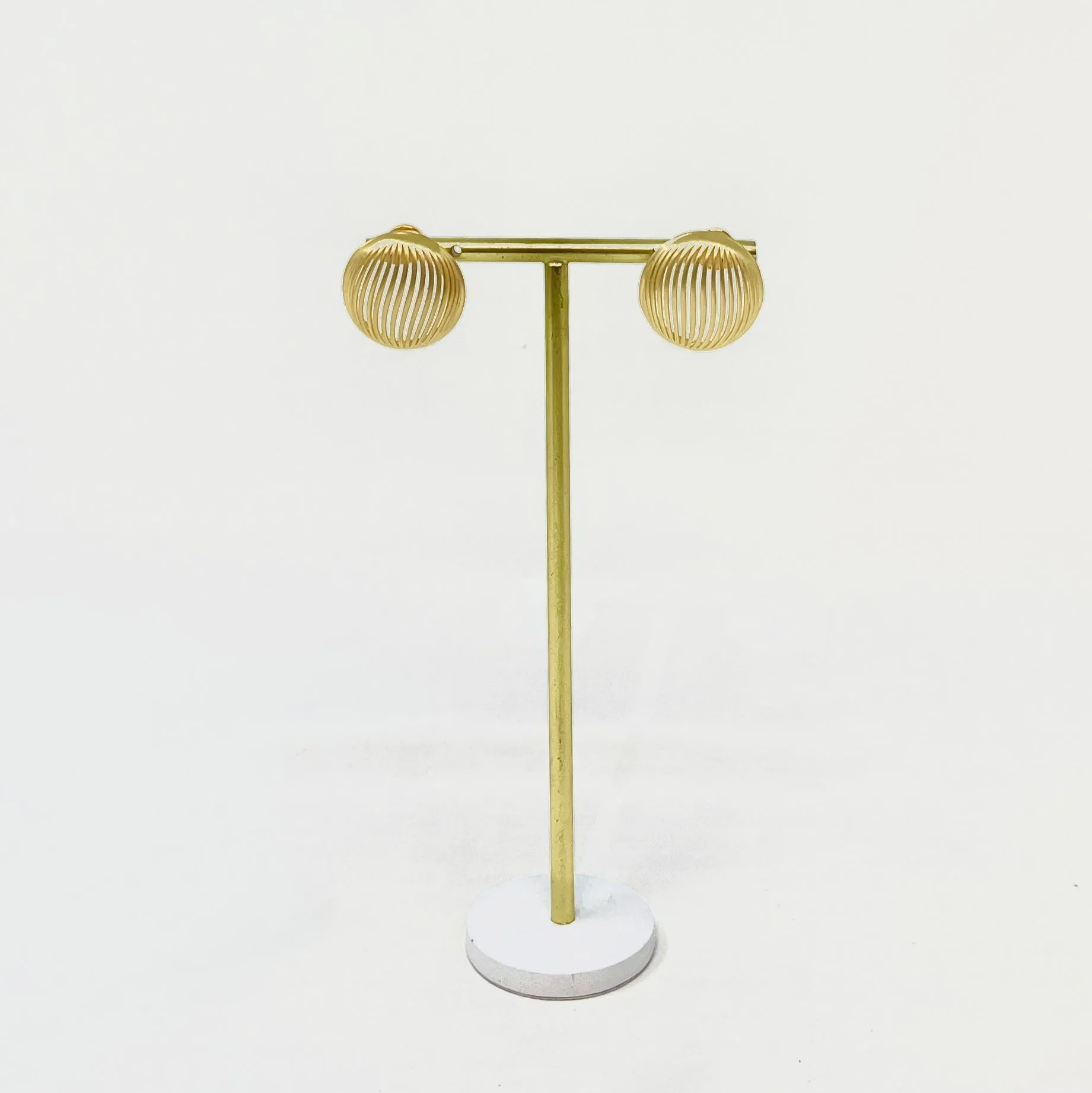 Salvador Button Post Earrings