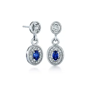 Sapphire and Diamond Earrings