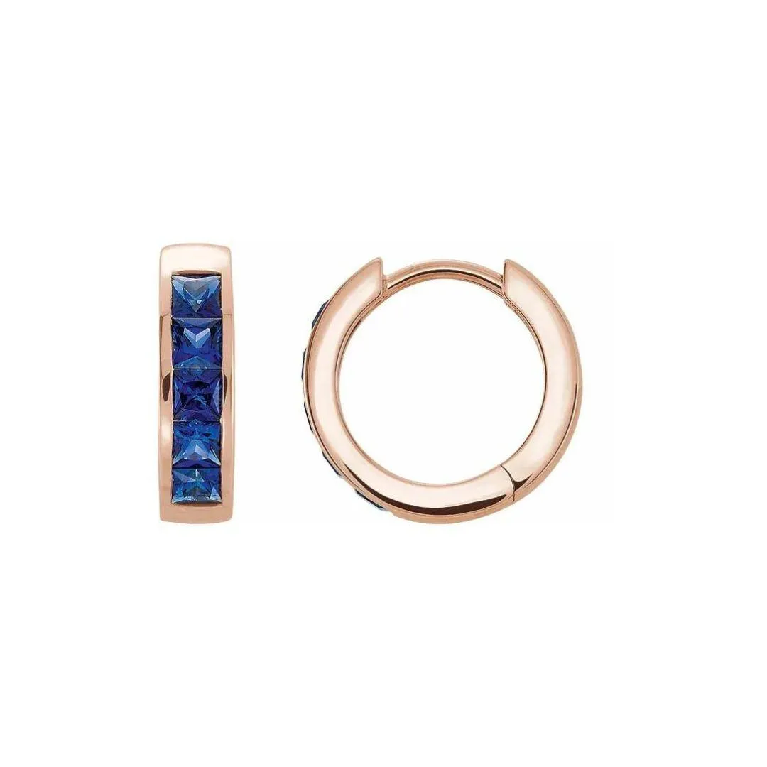 Sapphire Huggie