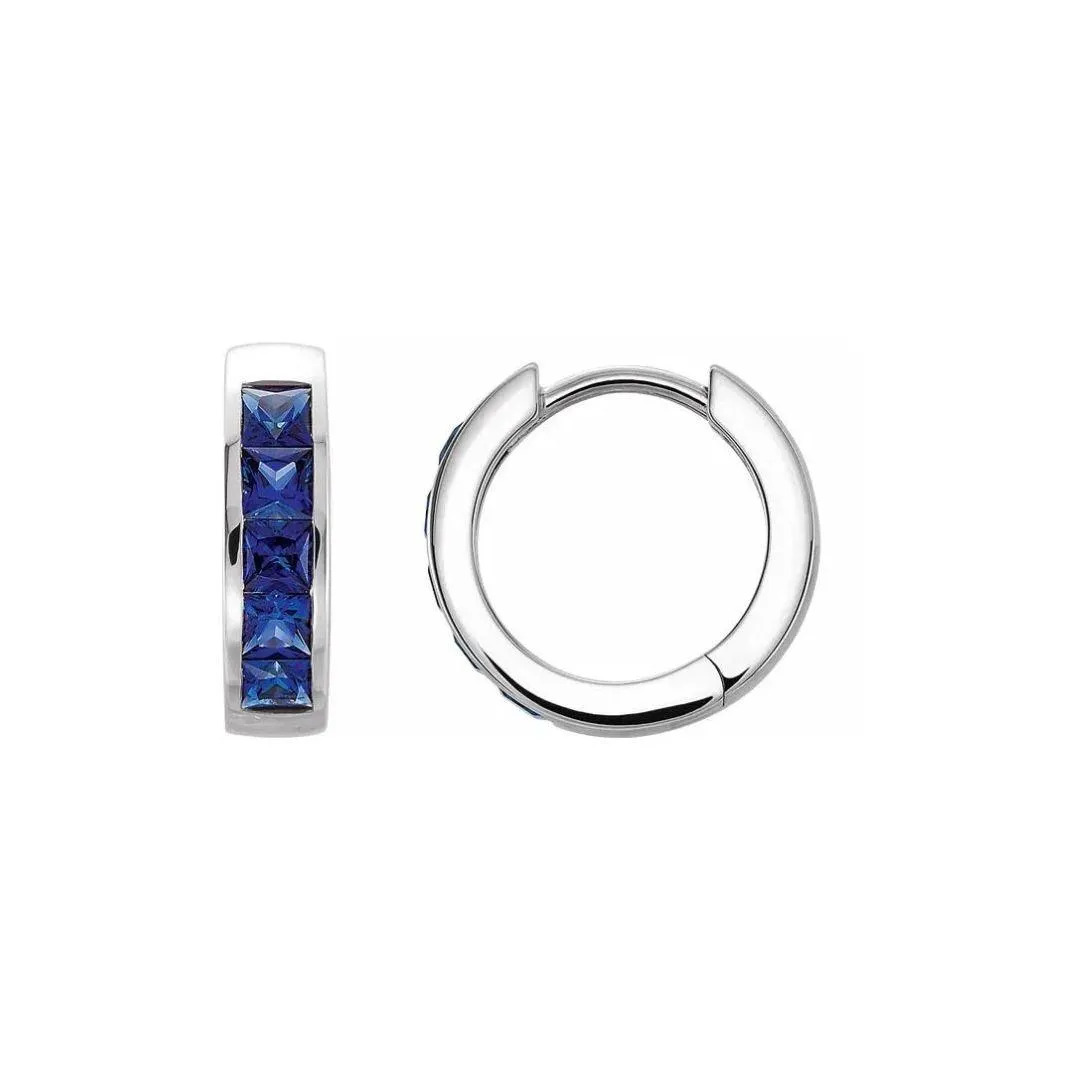 Sapphire Huggie