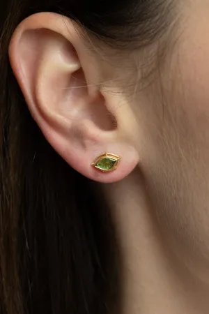 Sapphire Leaf Earrings