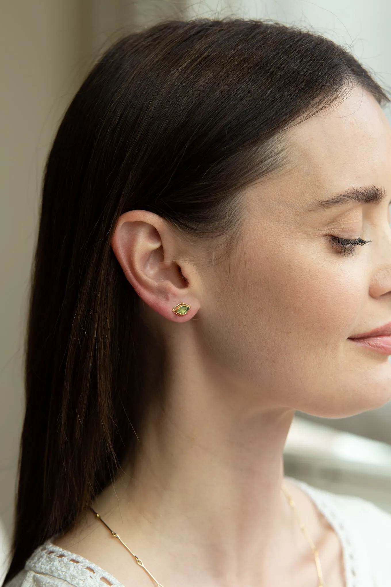 Sapphire Leaf Earrings