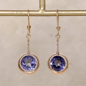 Saucy Synthetic Sapphire Drop Earrings