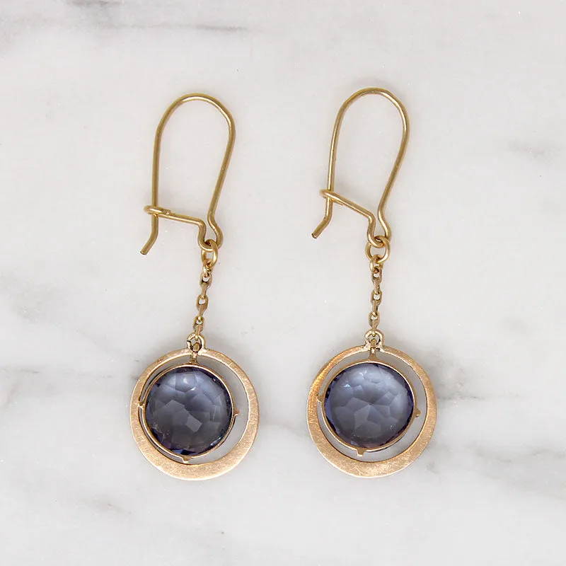 Saucy Synthetic Sapphire Drop Earrings