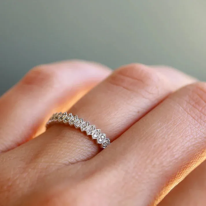 Sethi Couture 18K Yellow Gold Abacus White Diamond Band (Mini)
