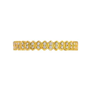 Sethi Couture 18K Yellow Gold Abacus White Diamond Band (Mini)