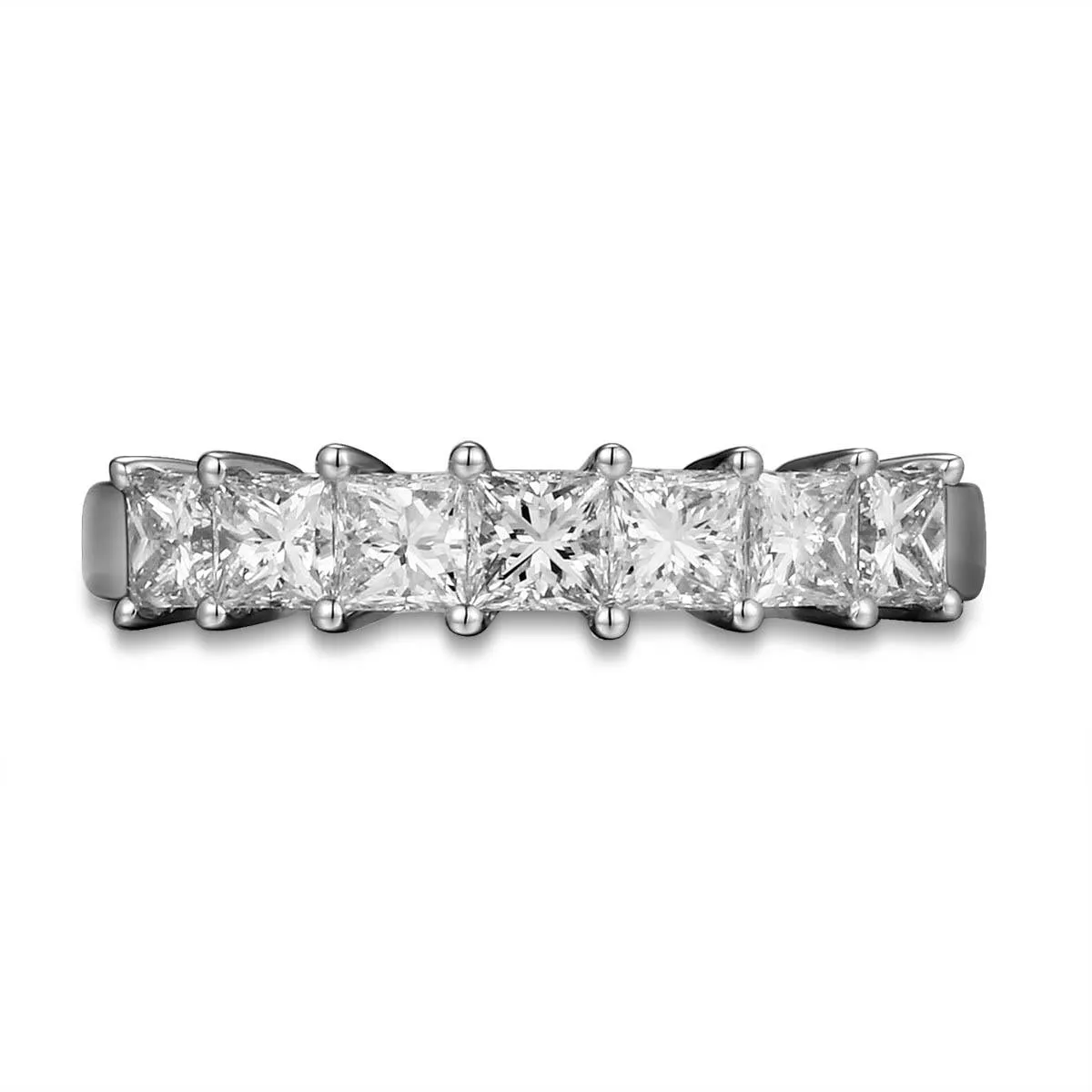 Seven Stone Princess Cut Diamond Ring 1.15ct tw