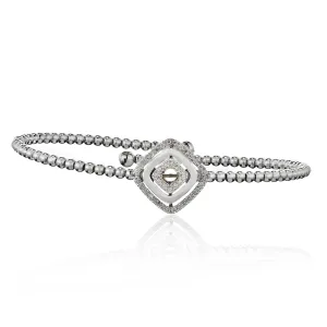 Shaped Center Bangle Bracelet
