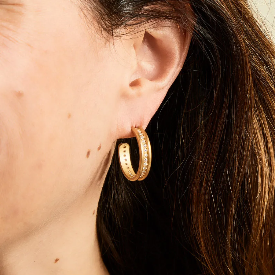 Shimmer Hoops in 20K Peach Gold