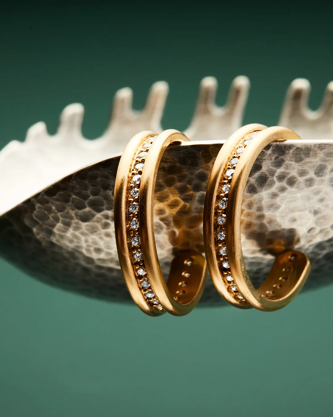 Shimmer Hoops in 20K Peach Gold