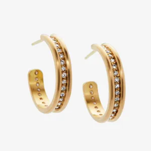 Shimmer Hoops in 20K Peach Gold