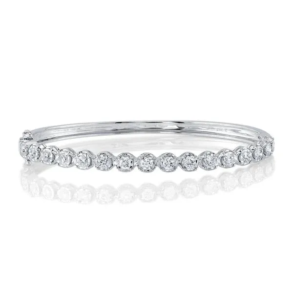 Shy Creation Round Diamond Bangle Bracelet