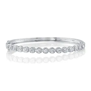 Shy Creation Round Diamond Bangle Bracelet