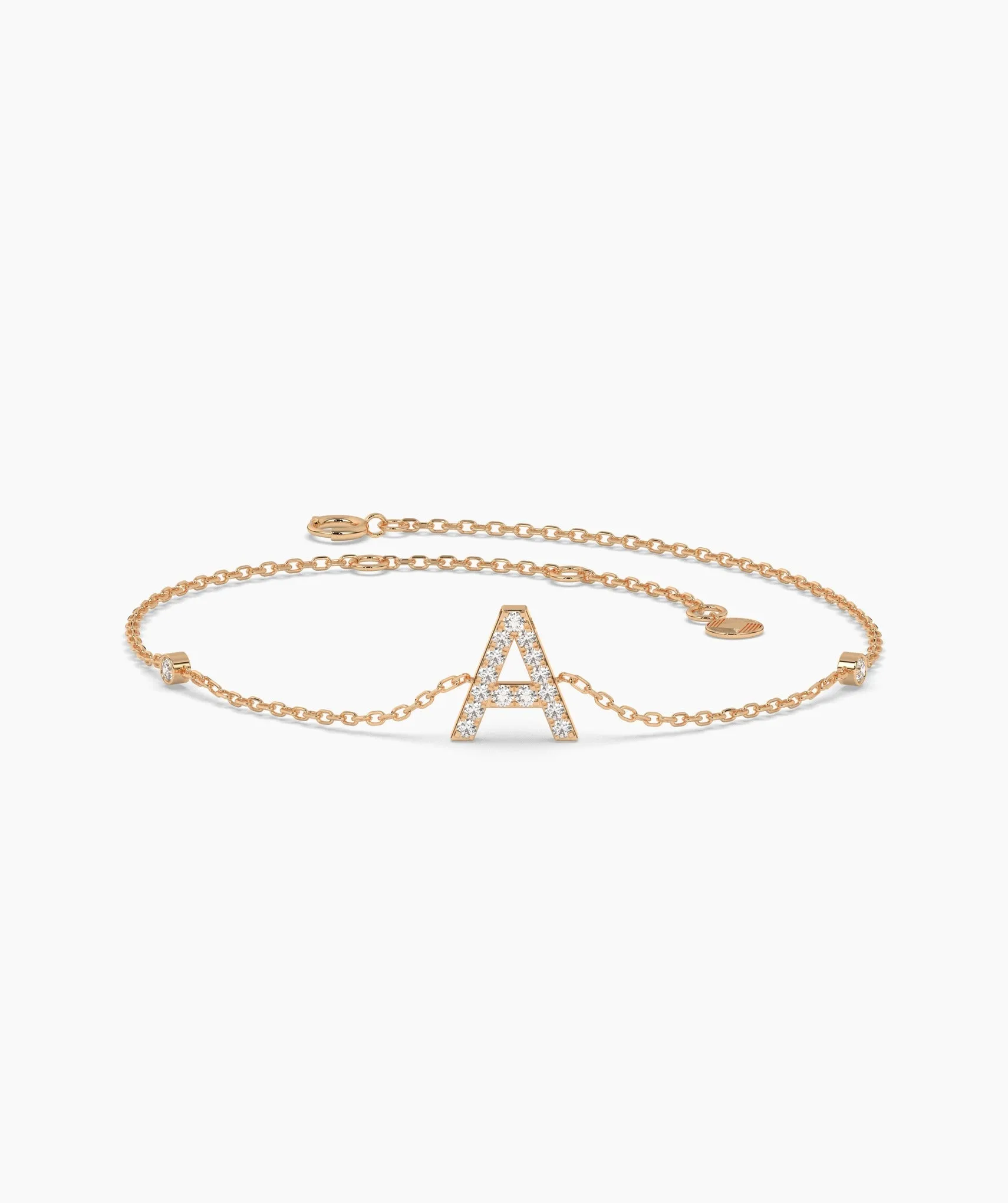 Signature Initial 'A' Diamond Bracelet