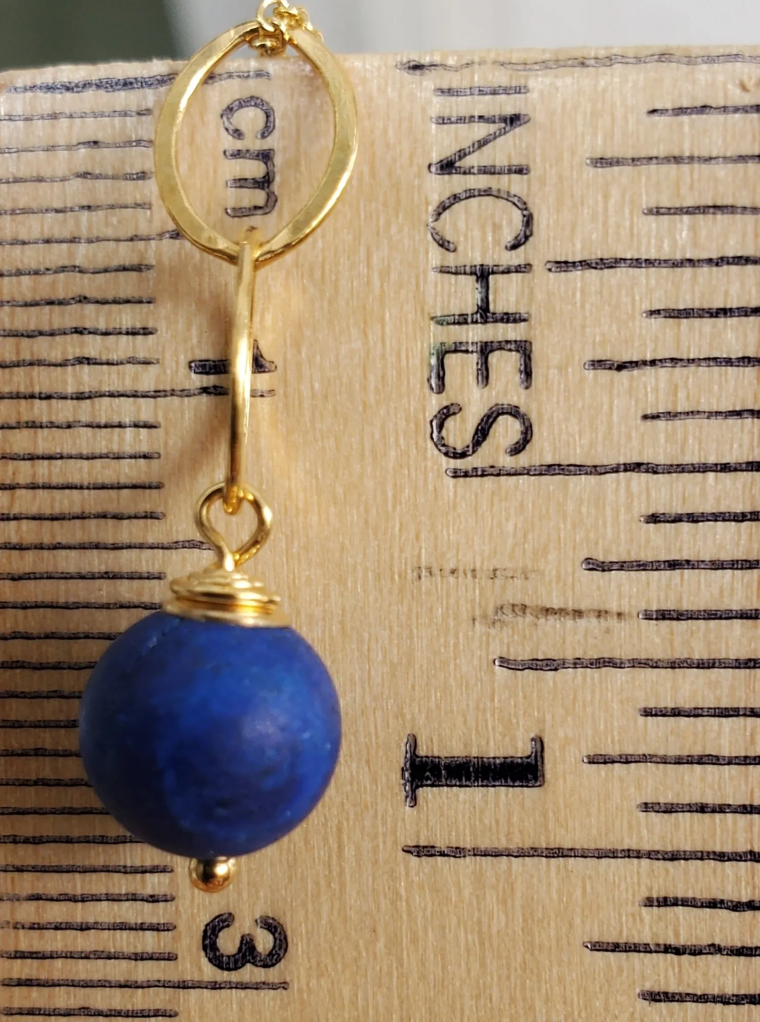 Simon & LuLu matte lapis gold filled necklace