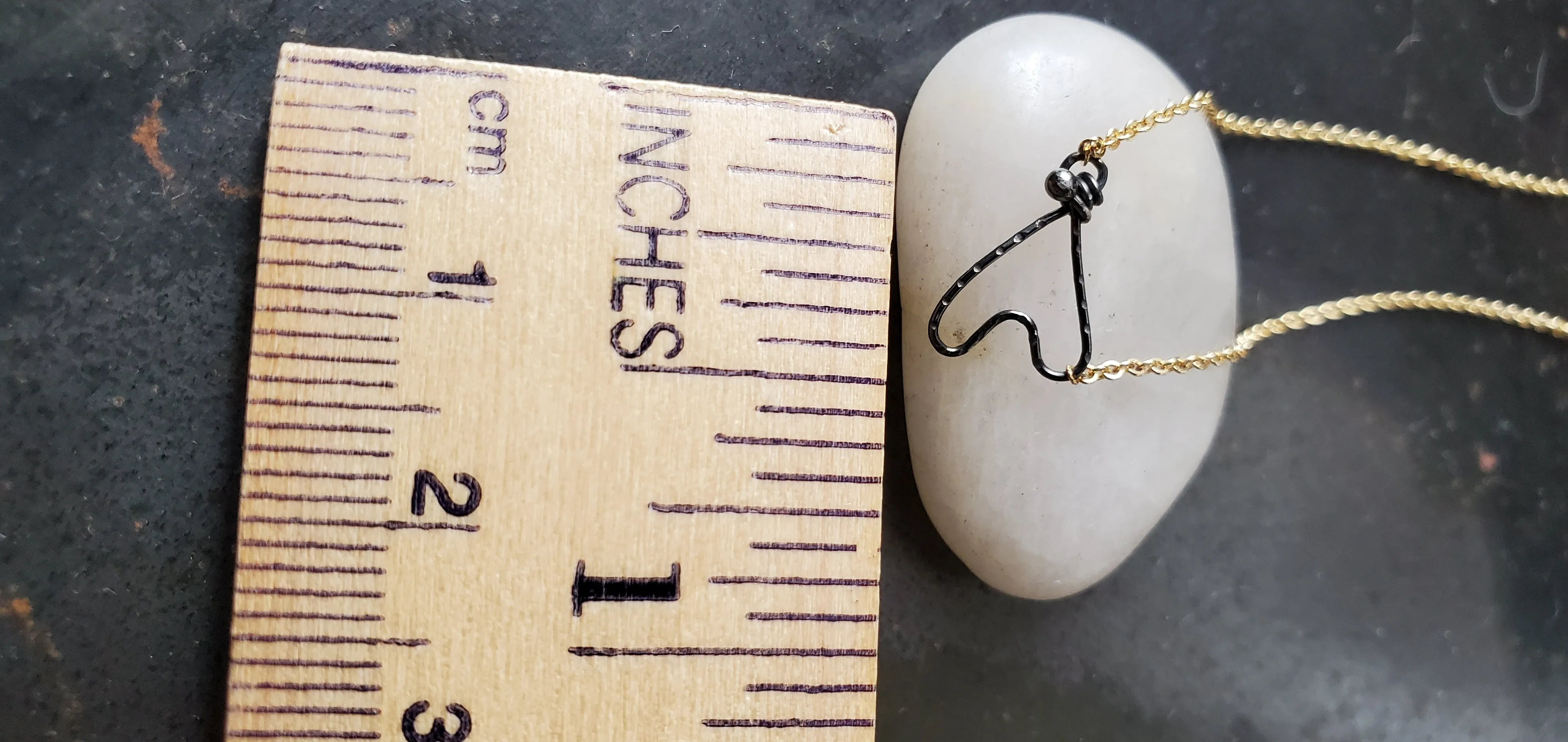 Simon & LuLu oxidized sterling silver heart nk