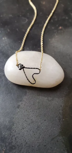 Simon & LuLu oxidized sterling silver heart nk