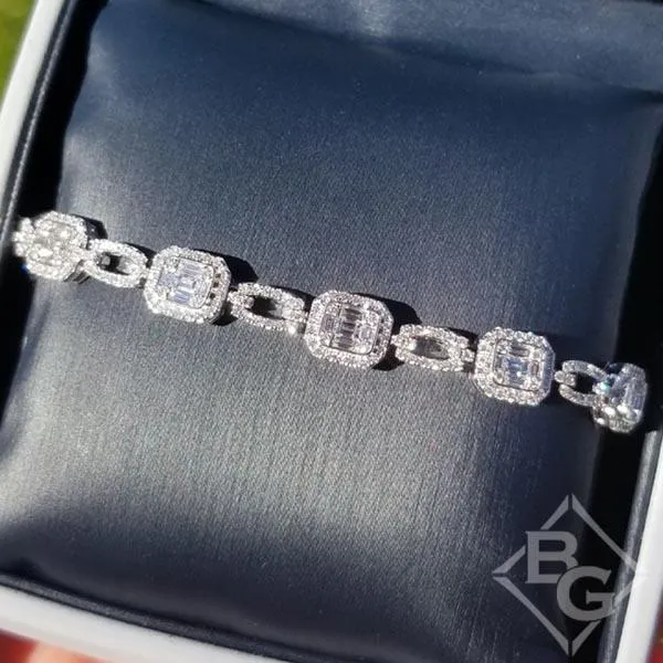 Simon G. "Mosaic" Diamond Baguette Tennis Bracelet