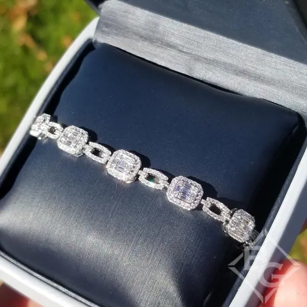 Simon G. "Mosaic" Diamond Baguette Tennis Bracelet