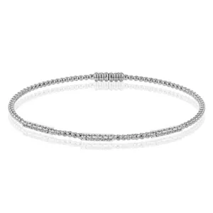 Simon G. Three Station Diamond Pave Bangle Bracelet
