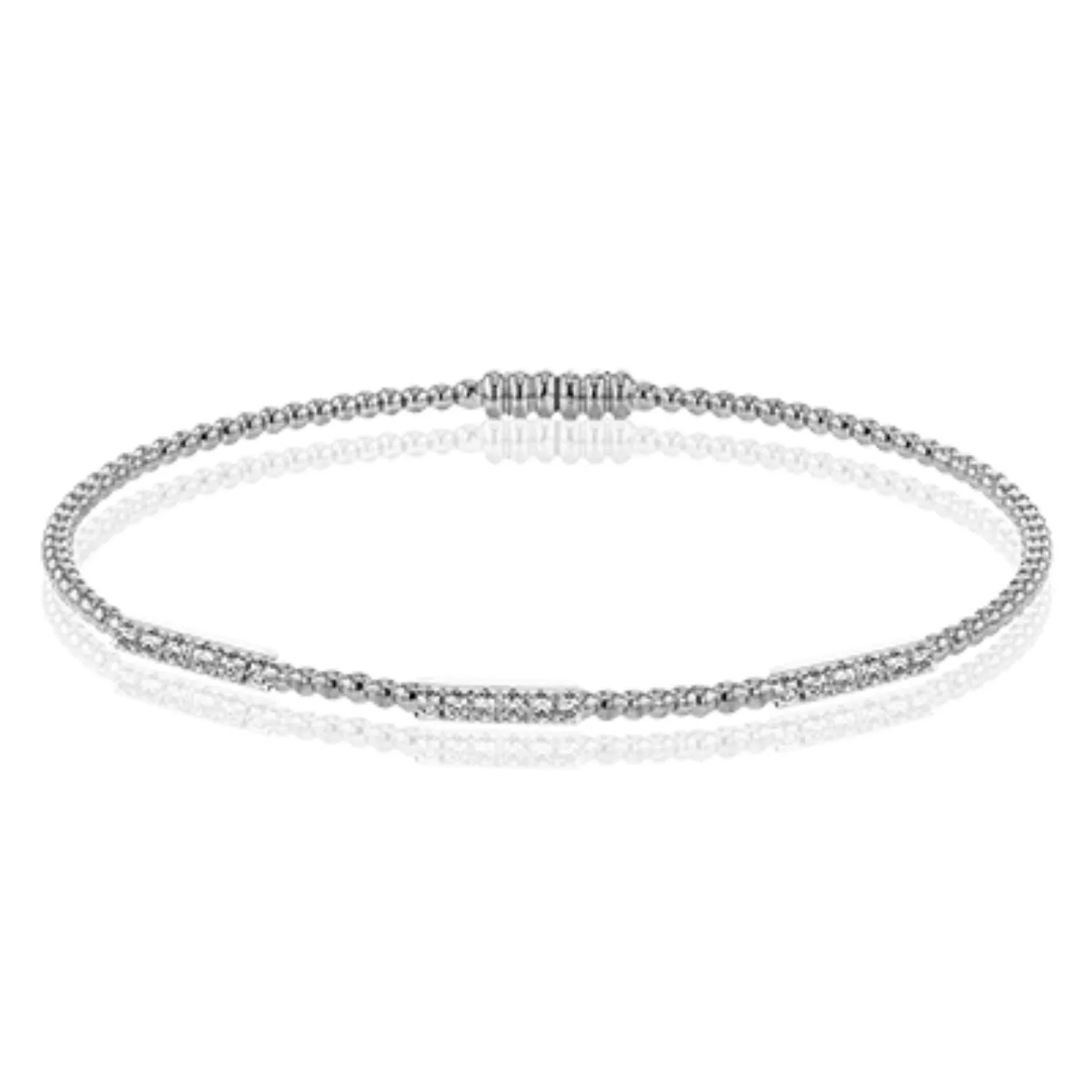 Simon G. Three Station Diamond Pave Bangle Bracelet