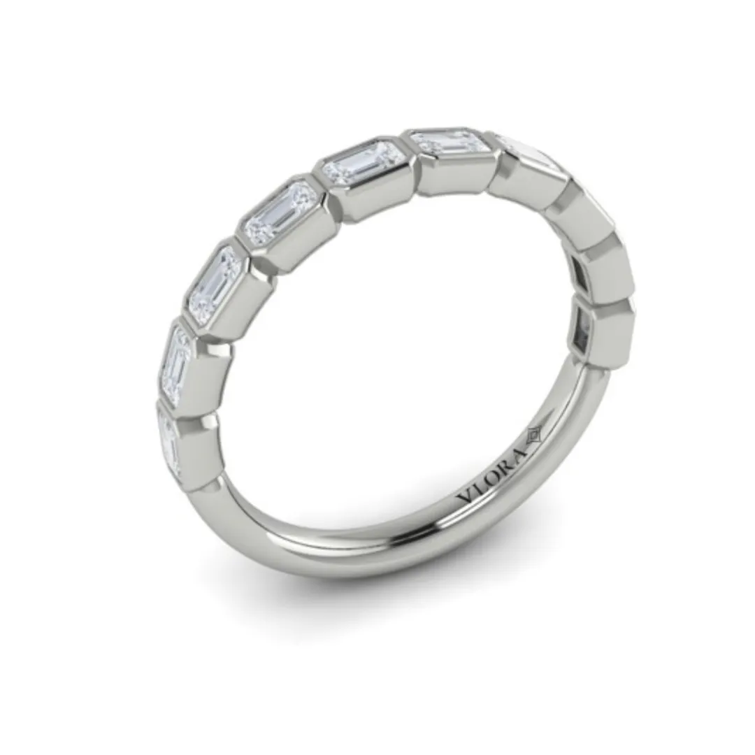 Sincerely, Springer's by Vlora 18k White Gold Baguette Diamond Band - 0.81ctw