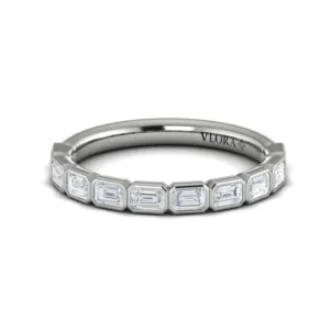Sincerely, Springer's by Vlora 18k White Gold Baguette Diamond Band - 0.81ctw