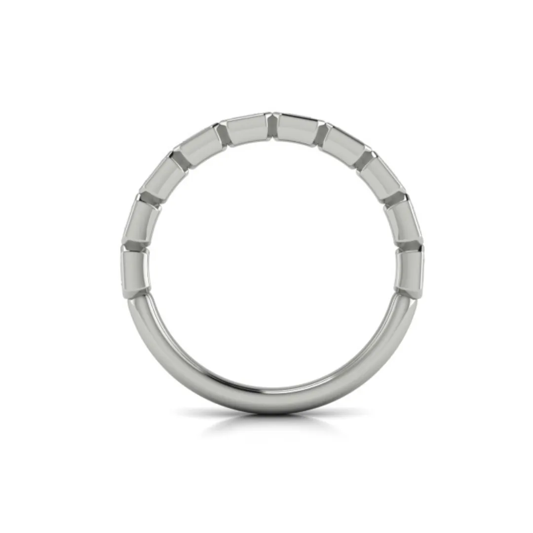 Sincerely, Springer's by Vlora 18k White Gold Baguette Diamond Band - 0.81ctw