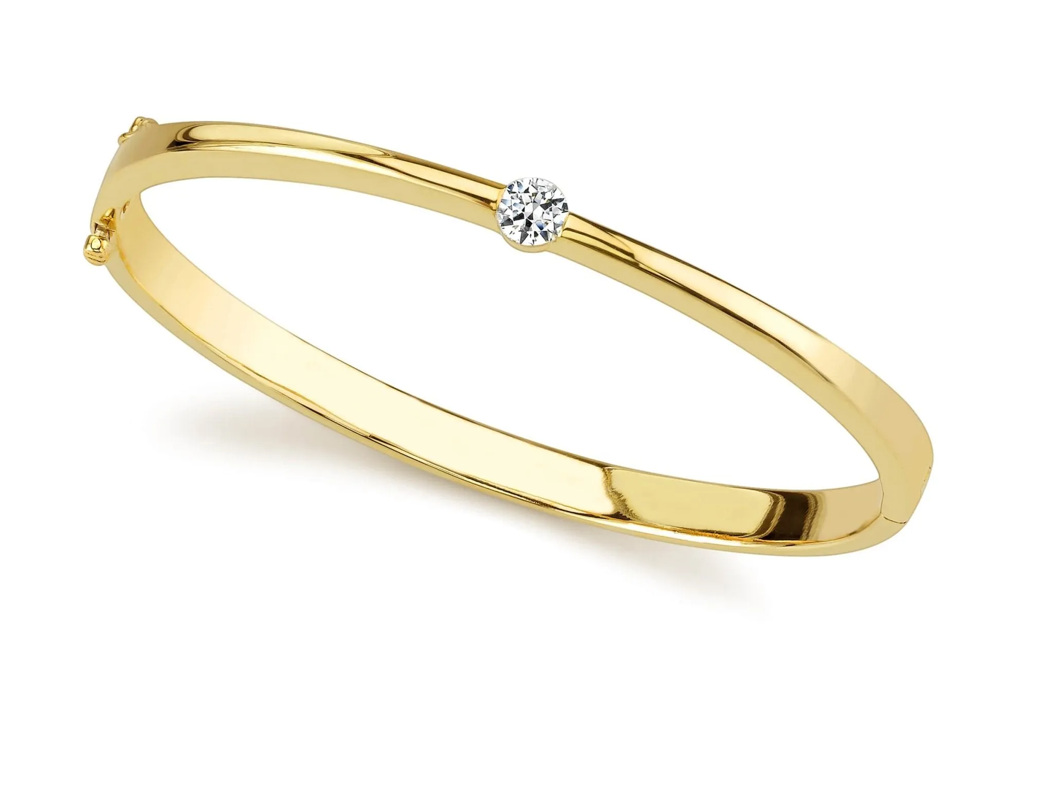 Single Shiny Diamond Bangle Bracelet with 1.00 ct.(finished) 6.5mm