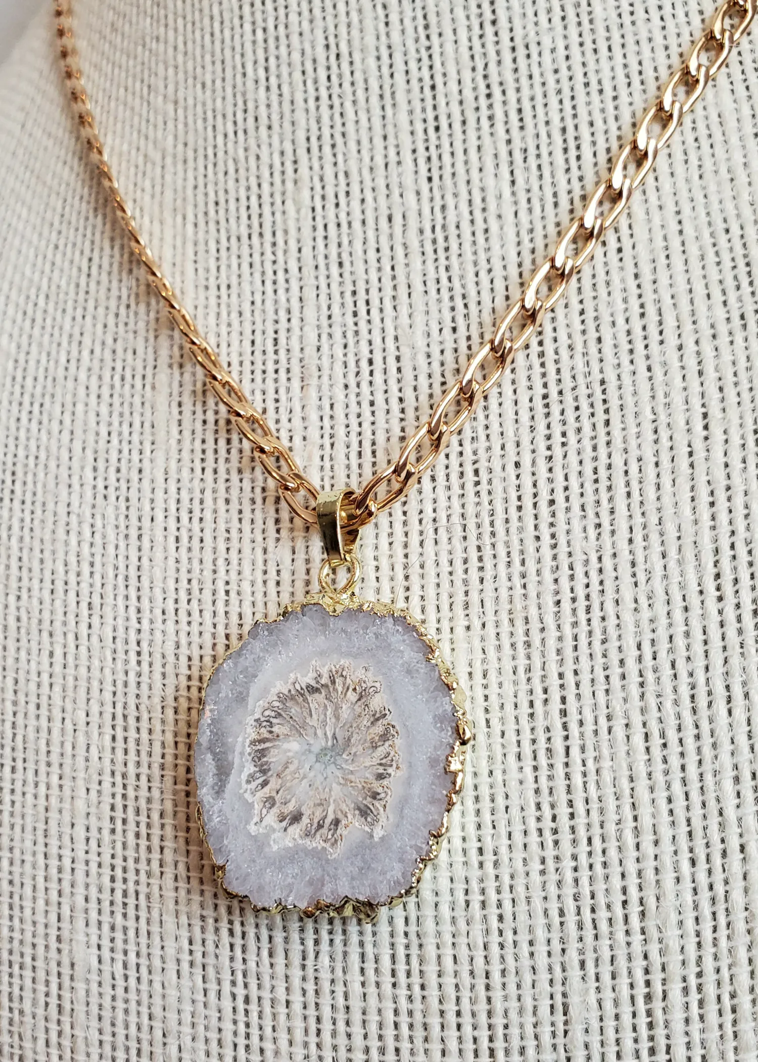 Sliced Agate Necklace
