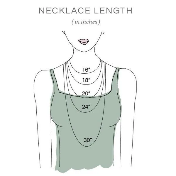 Small Colby Davis Gold Nantucket Island Necklace in French Blue