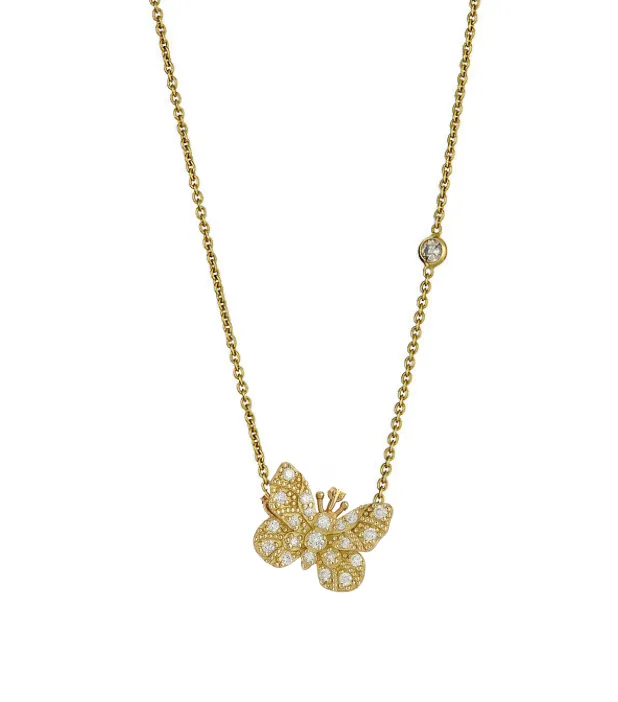 Small Diamond Butterfly Necklace