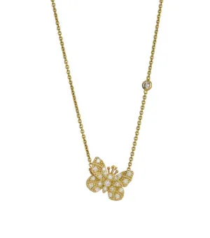 Small Diamond Butterfly Necklace