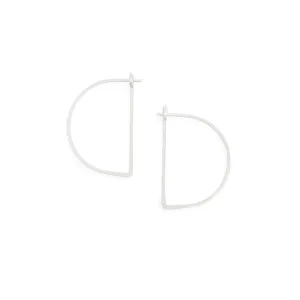 Small Semi-Circle Hoops in Sterling Silver
