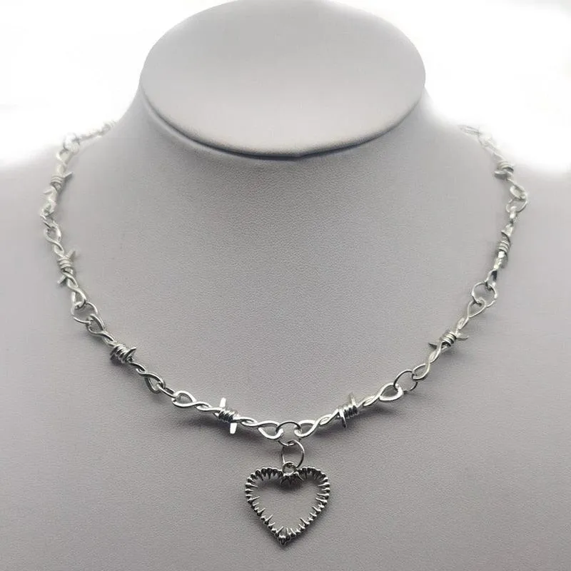 Small Wire Brambles Iron Black Choker