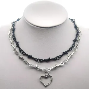 Small Wire Brambles Iron Black Choker